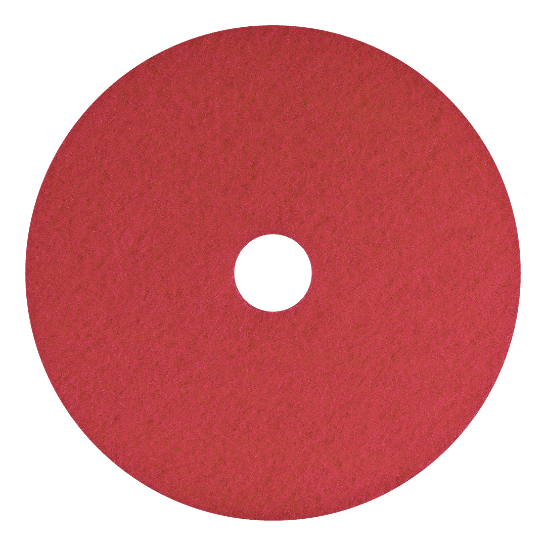 Buffing Pad 15 IN Red Polyester Fiber 5/Case