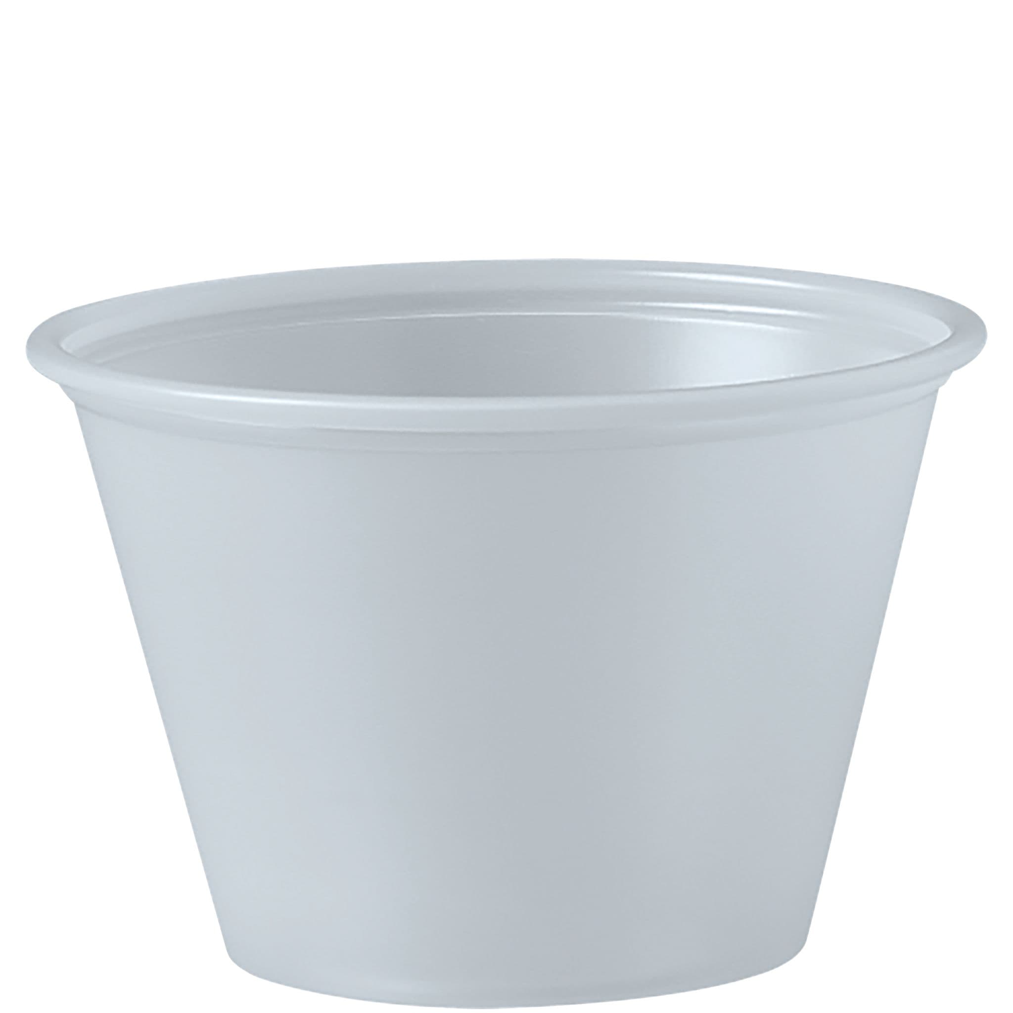 Solo® Souffle & Portion Cup 2.5 OZ PS Translucent Round Stackable 250 Count/Pack 10 Packs/Case 2500 Count/Case