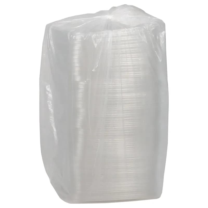 Lid Flat 7.5X6.5X0.188 IN 1 Compartment OPS Clear Rectangle For 24-32 OZ Deli Container 504/Case
