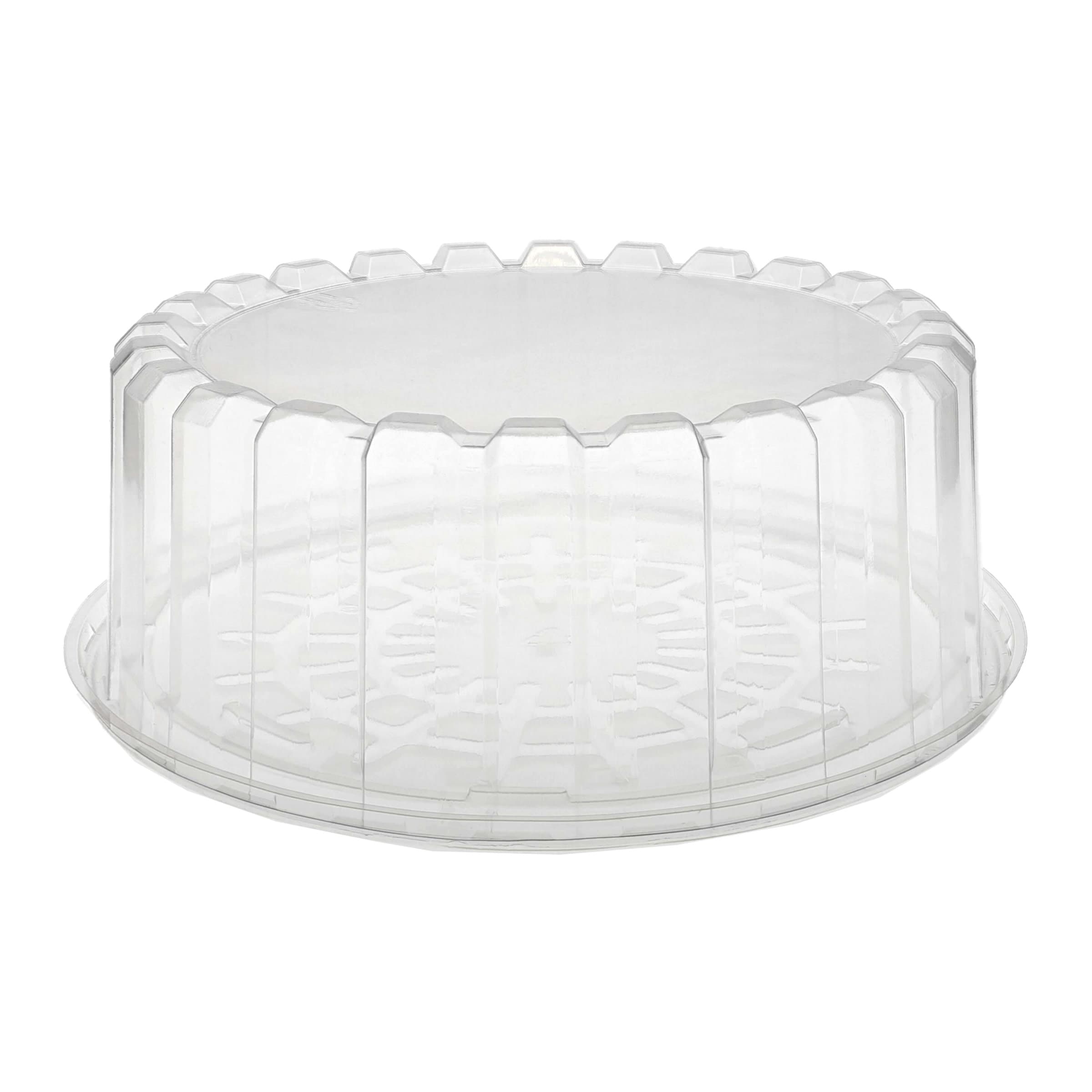Cake Container & Lid Combo With Shallow Dome Lid 9.25X3.625 IN OPS Clear Crack Resistant Leak Resistant 100/Case