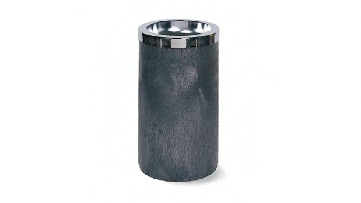 Smoking Receptacle Black Silver Metal Resin Ashtray Top 1/Each
