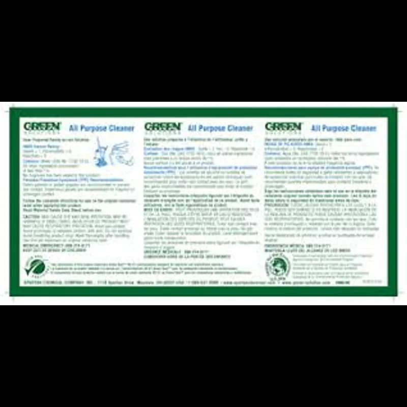 Green Solutions All Purpose Cleaner Product Label Paper 1/Each