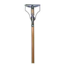 Wet Mop Handle 54X1.125 IN Metal Wood Clamp Style 1/Each