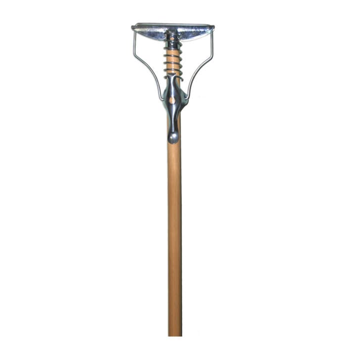 Wet Mop Handle 54X1.125 IN Metal Wood Clamp Style 1/Each