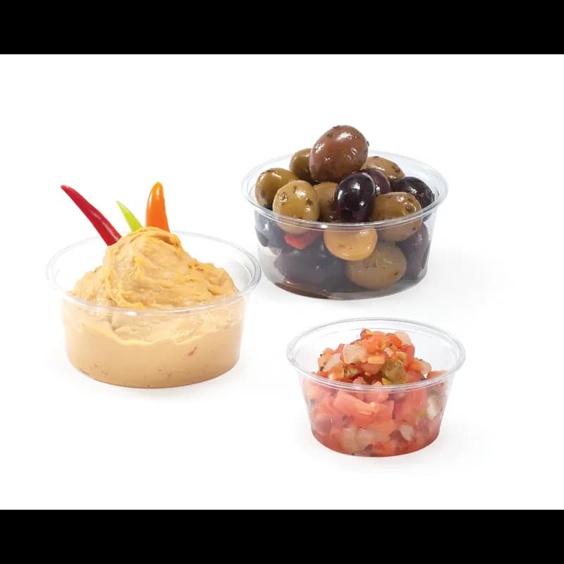 Greenware® Souffle & Portion Cup 4 OZ PLA Clear Round 2000/Case