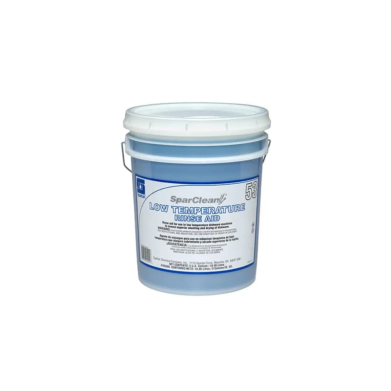 SparClean® 53 Mild Scent Rinse Aid Rinse Aid 5 GAL Low Temperature Warewashing Alkaline Liquid 1/Pail