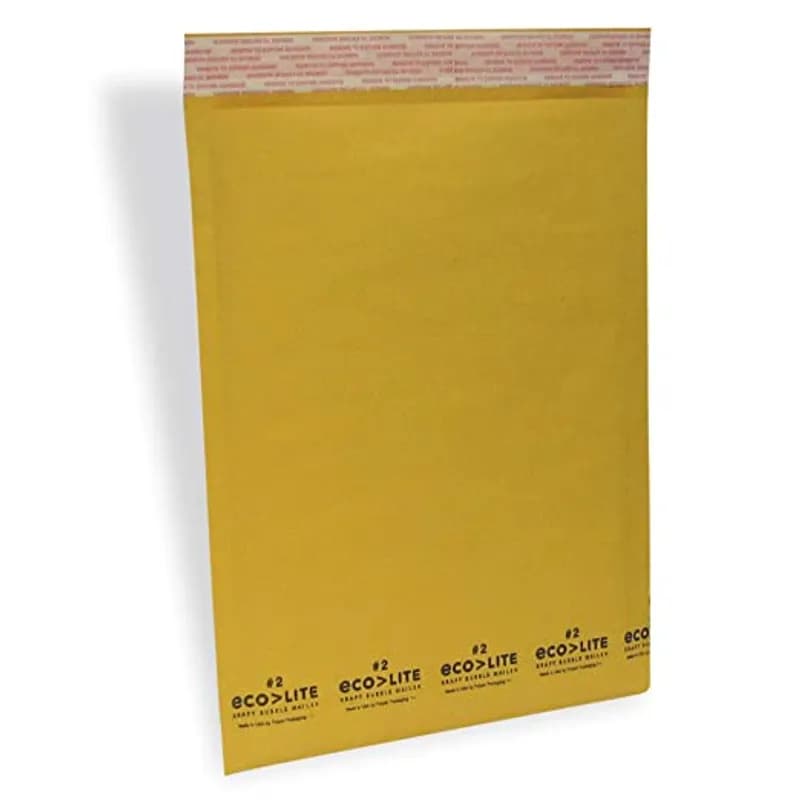 Eco-Lite Bubble Mailer 8.5X12 IN Kraft Paper LDPE #2 Self-Seal 100/Case