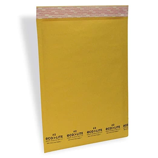 Eco-Lite Bubble Mailer 8.5X12 IN Kraft Paper LDPE #2 Self-Seal 100/Case