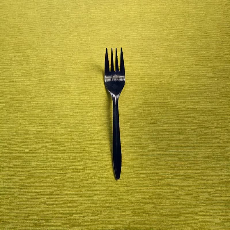 Victoria Bay Fork PP Black Medium Weight Unwrapped Bulk 1000/Case
