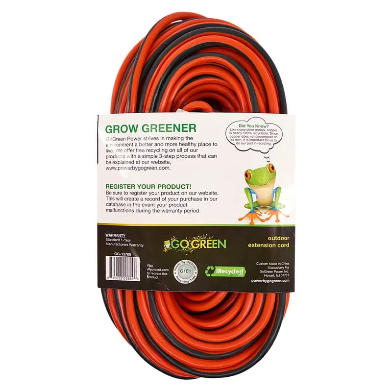 Extension Cord 100 FT 16GA 3-Wire Grounded 1/Each