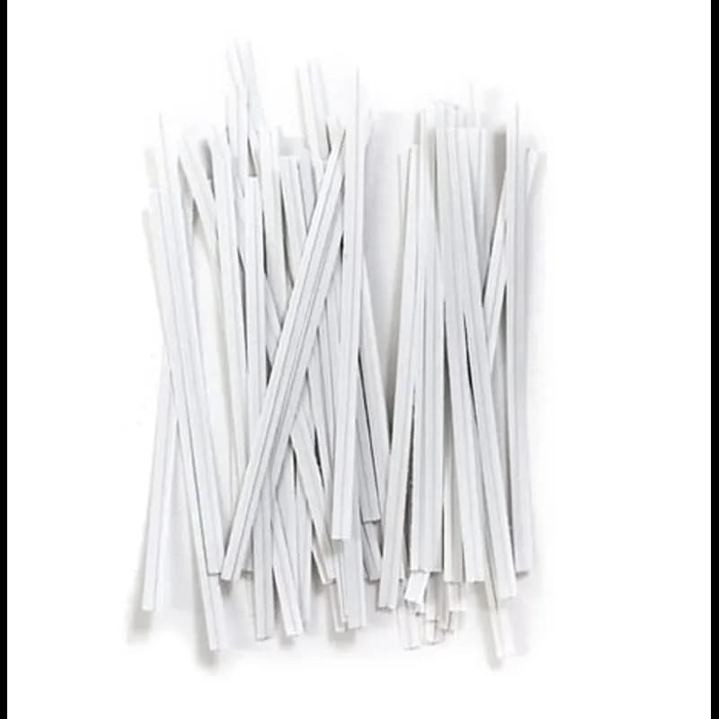Tin Tie 3.5X0.19 IN White 50000/Case