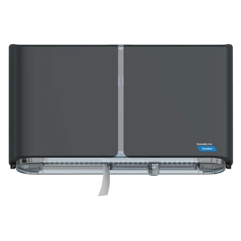 Cascades PRO Toilet Paper Dispenser Tandem 20.5X5.6X12 IN Gray Double Roll Jumbo (JRT) 1/Each