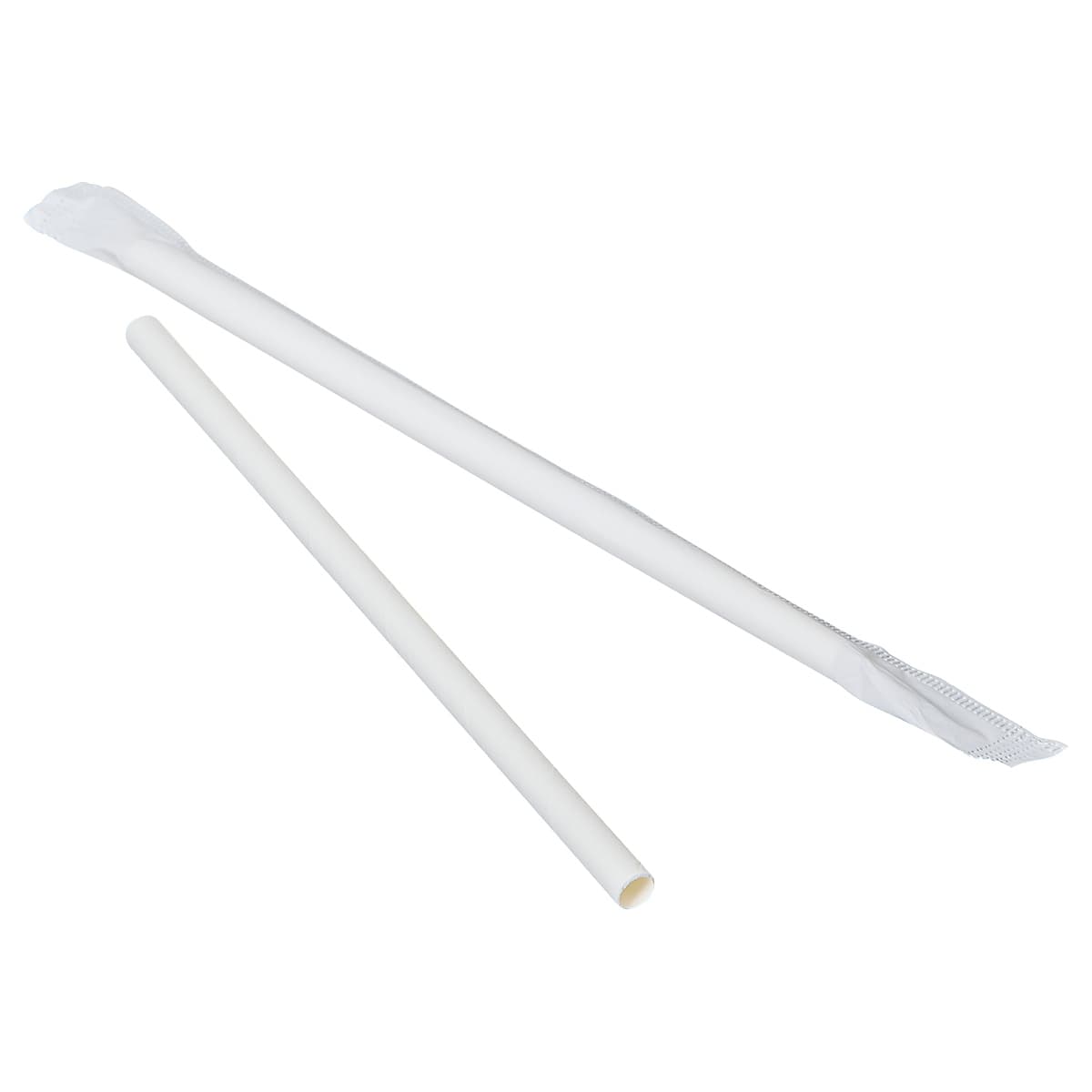 Victoria Bay Jumbo Straw 5.75 IN Paper White Wrapped 12000/Case