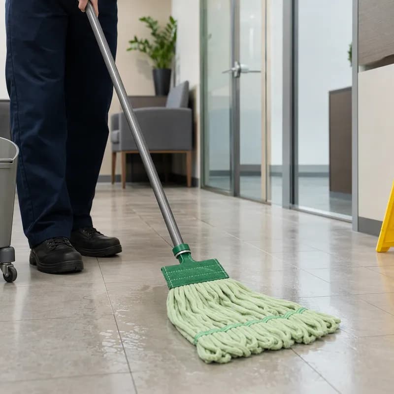 Mop Medium (MED) Green Microfiber Loop End 1/Each