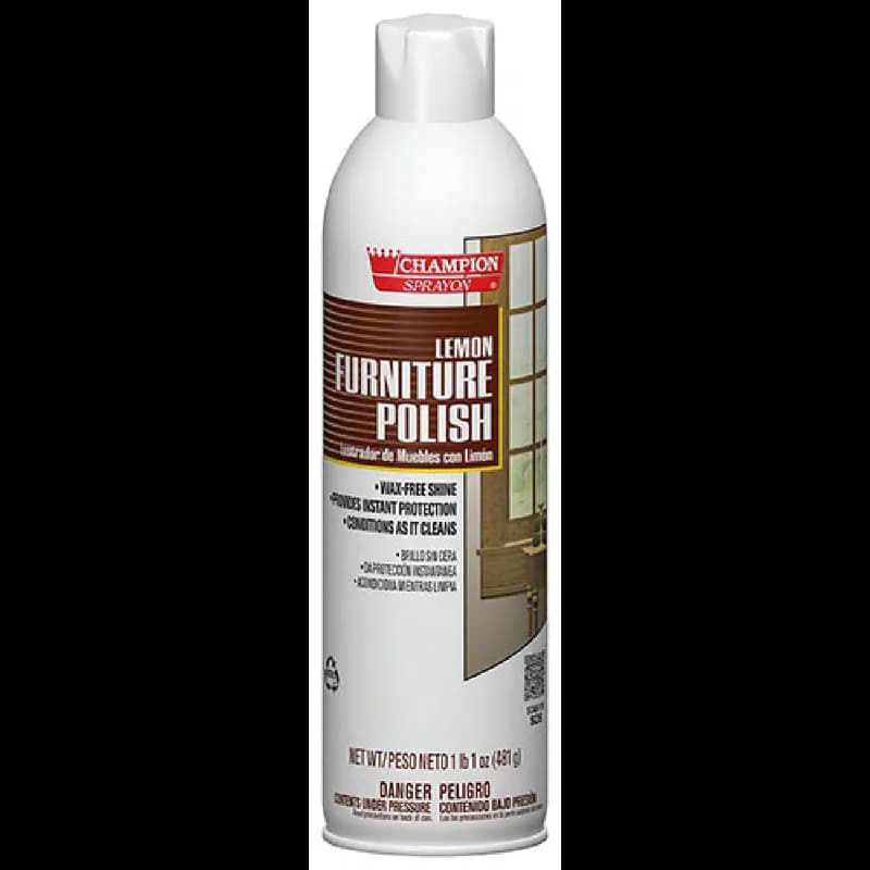 Champion Sprayon® Lemon Furniture Polish 17 OZ Aerosol Wax-Free 12/Case