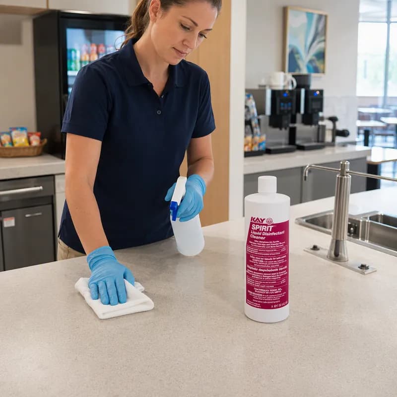 Kay® Pleasant Scent One-Step Disinfectant 32 FLOZ Multi Surface Non-Caustic RTU Abrasive 6/Case