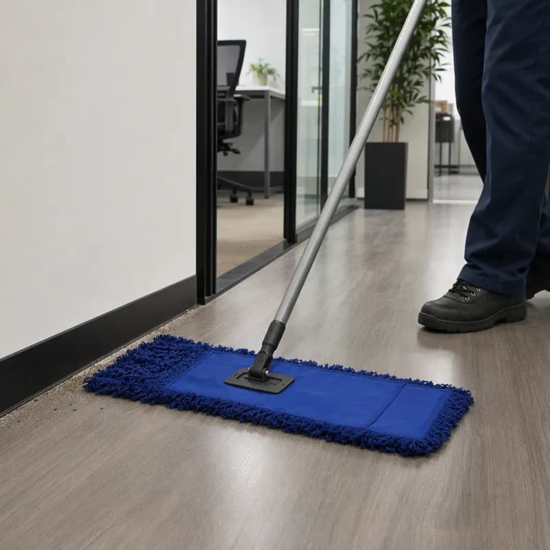 Dust Mop 24 IN Blue With Pocket Backing 1/Each