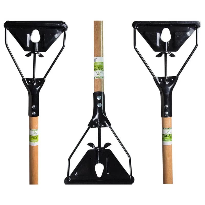 Mop Handle 60IN Metal Quick Change Stirrup & Wingnut 1/Each
