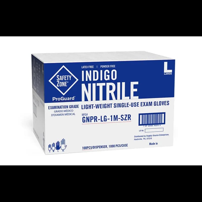 Non-Medical Gloves XL Purple Nitrile Powder-Free 1000/Case