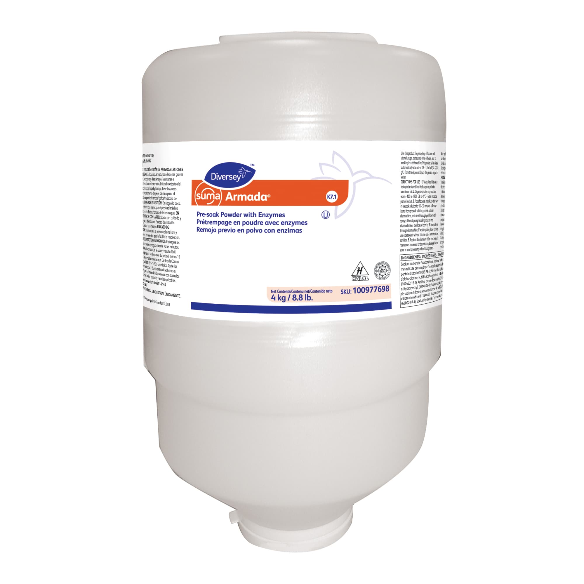 Suma® Armada Dish Presoak 8.8 LB Powder Enzymatic Kosher 2/Case