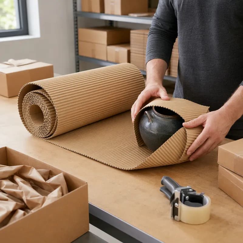 Corrugated Roll 24IN X250FT B-Flute Single Face 1/Roll