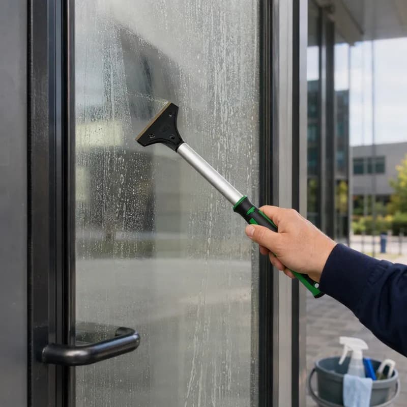 Scraper Aluminum Zinc Green Silver Black Brute With 12IN Handle 4IN Head 1/Each