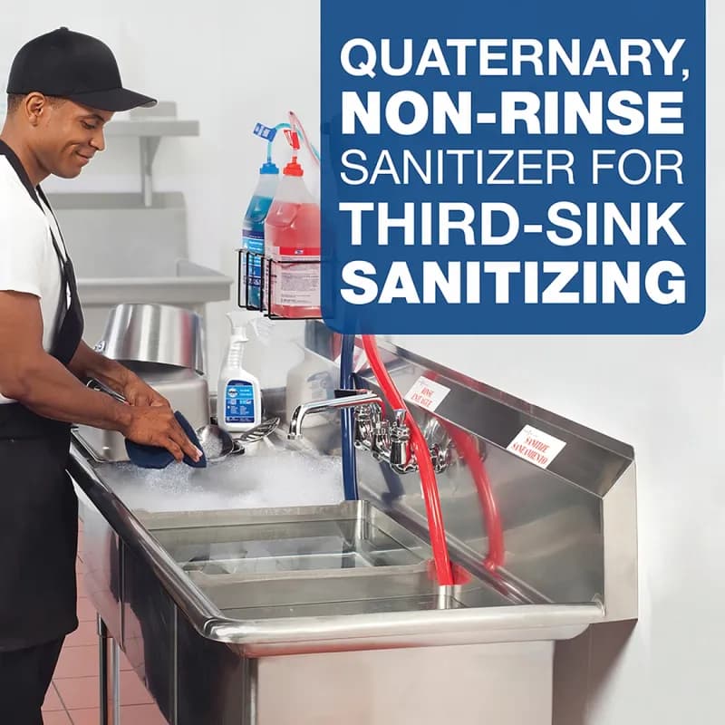 Clean Quick Professional® Sweet Scent Sanitizer 1 GAL Liquid Quat Open Loop With Test Strip 3/Case