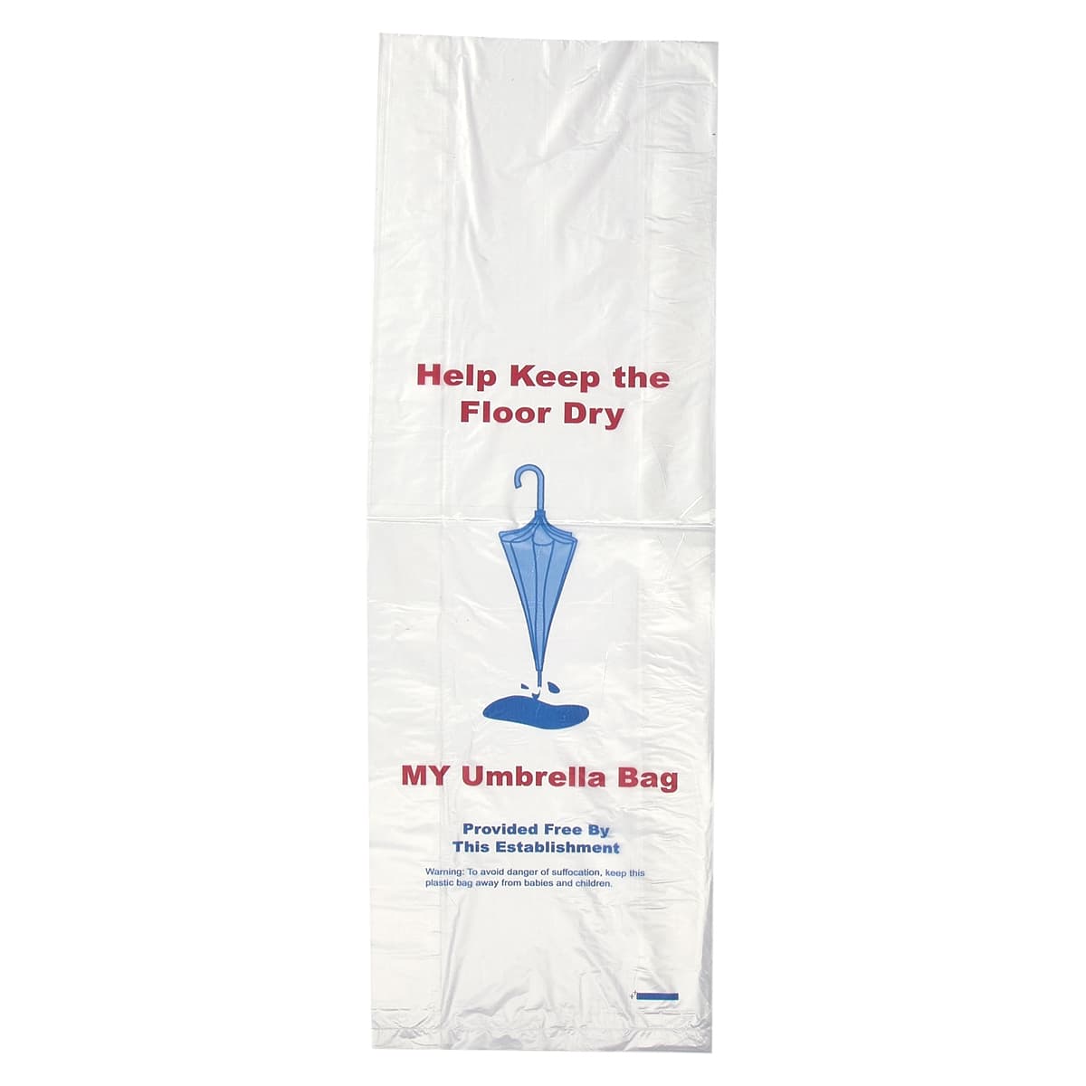 Victoria Bay Umbrella Bag 8X3X24 IN Clear Plastic 20MIC 1000/Case