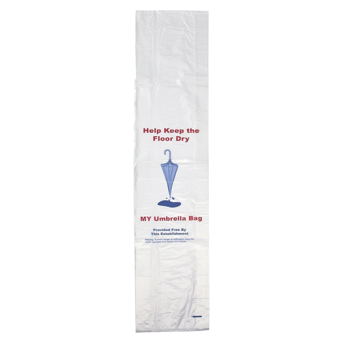 Victoria Bay Umbrella Bag 8X3X35 IN Clear Plastic 20MIC 1000/Case
