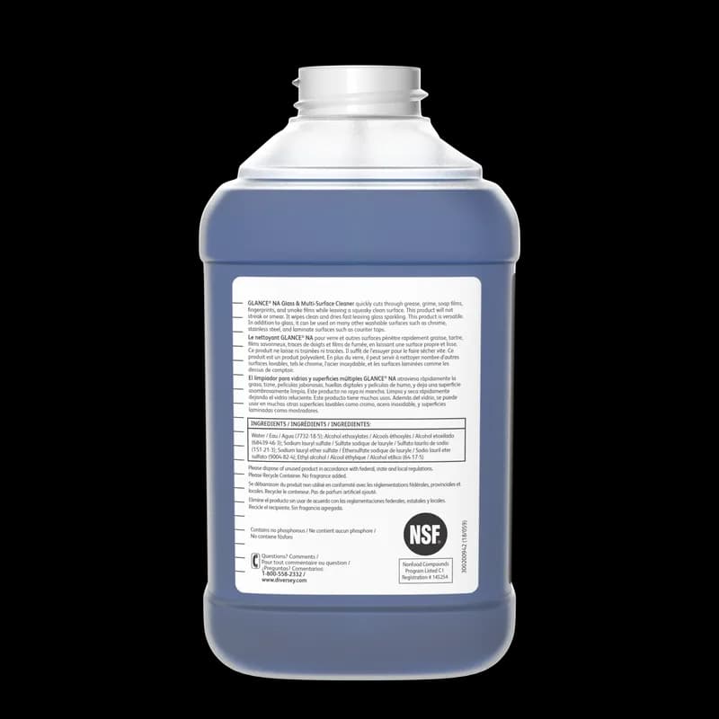 Glance® J-Fill® Window & Glass Cleaner 2.5 L Multi Surface Liquid Concentrate Ammoniated 2/Case