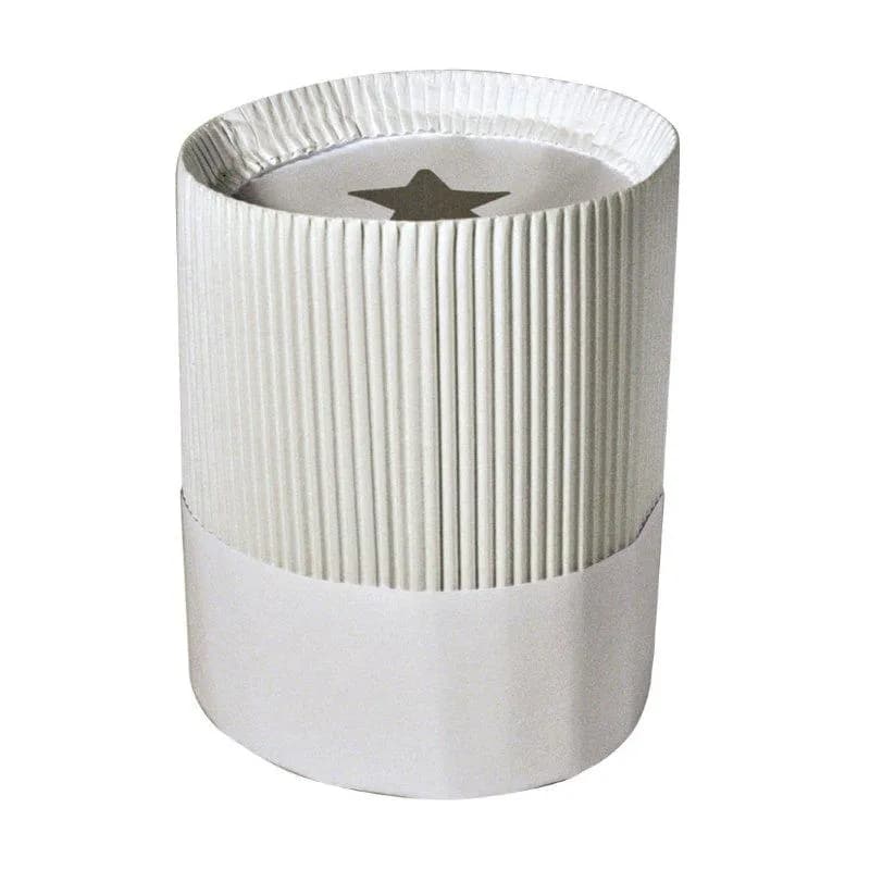 Adult Chef Hat 9 IN White Paper Disposable Fluted 12 Count/Pack 1 Packs/Case