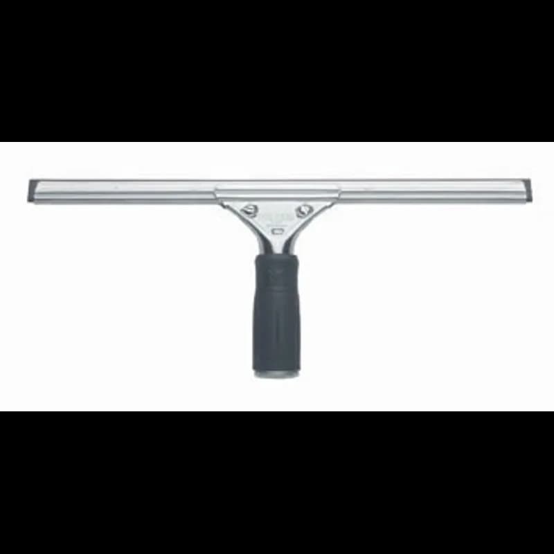 Professional Squeegee Stainless Steel Rubber Silver Black Complete Straight With 14IN Head 1/Each