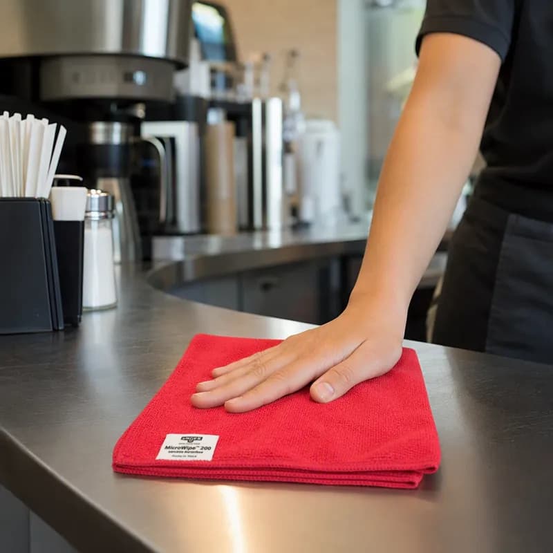 MicroWipe™ 200 UltraLite 200 UltraLite Cleaning Cloth 16X16 IN Microfiber Red 10/Pack