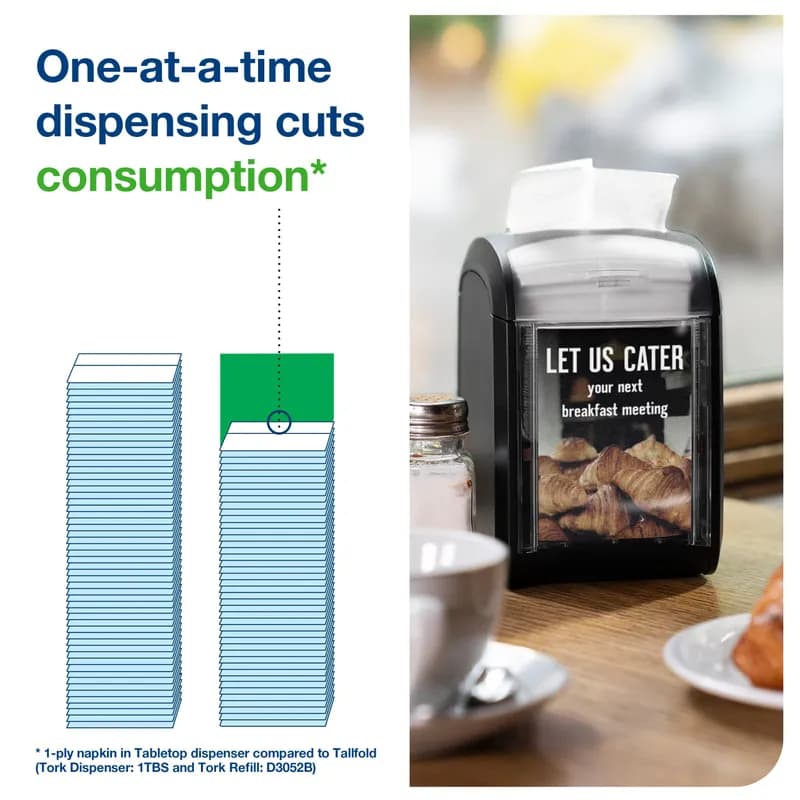 Tork Xpressnap Fit® Dispenser Napkins 8.39X6.5 IN 4.21X3.27 IN White Paper 2PLY Interfold Refill 120 Count/Pack 36 Packs/Case 4320 Count/Case