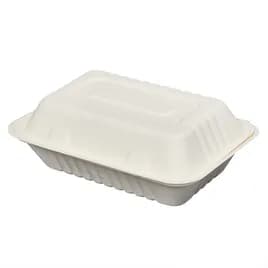 Victoria Bay Hoagie & Sub Take-Out Container Hinged 9X6X3 IN Plant Fiber White 250/Case