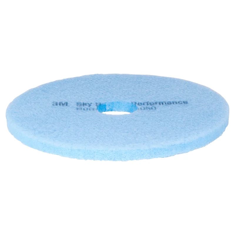 3M™ 3050 Burnishing Pad 20X1 IN Blue Non-Woven Polyester Fiber 1500-3000 RPM Center Hole 5/Case