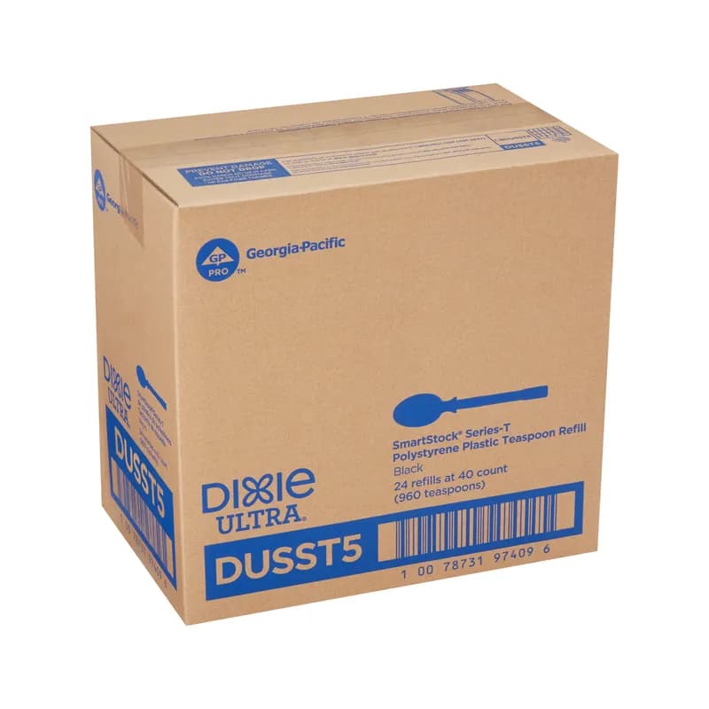 Dixie® Ultra SmartStock® Series-T Teaspoon PS Black Medium Weight Refill 960/Case