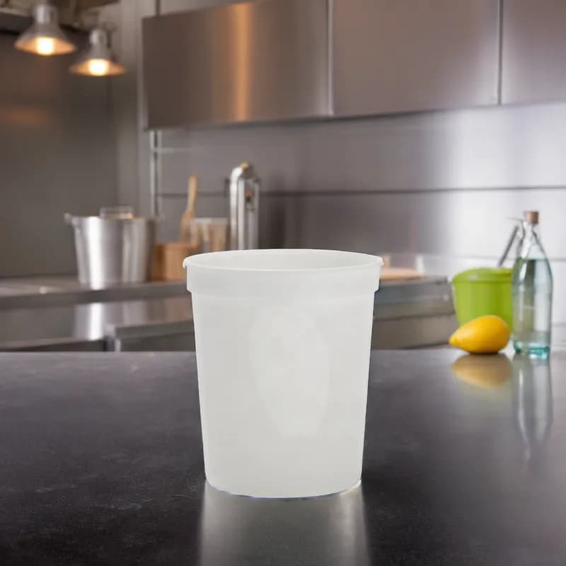 Bucket & Tub Base 32 OZ PET LLDPE Translucent Round 500/Case