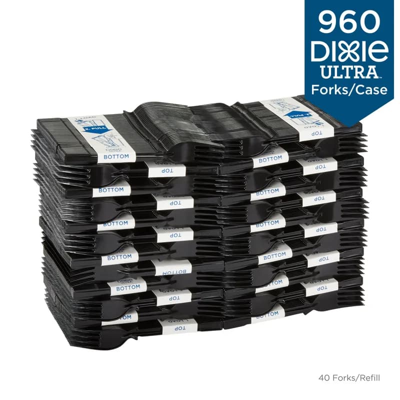 Dixie® Ultra SmartStock® Series-T Fork PS Black Medium Weight Refill 960/Case