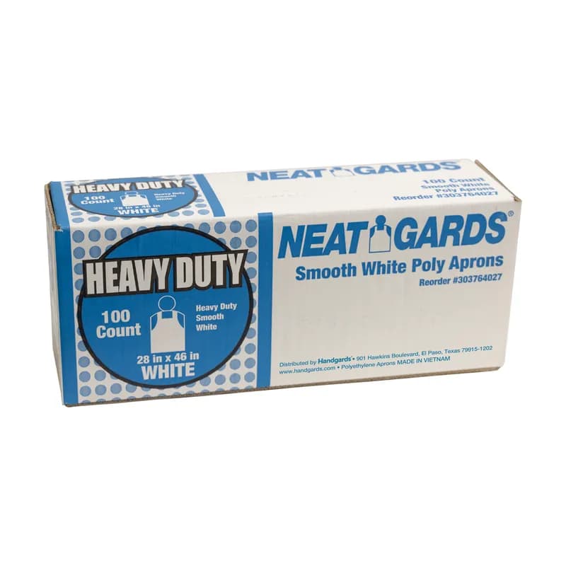 NeatGards® Apron 28X46 IN White LDPE Smooth 100/Case