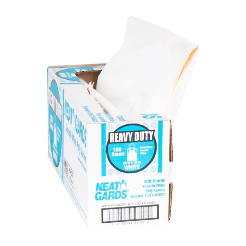 NeatGards® Apron 28X46 IN White LDPE Smooth 100/Case