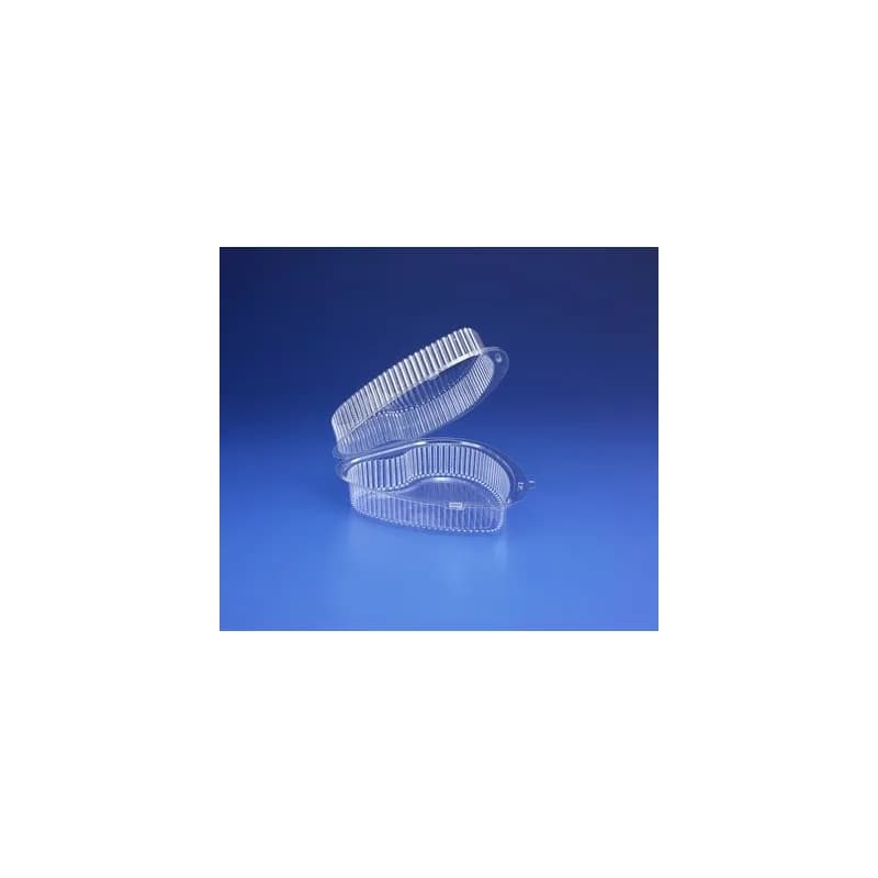 Essentials Take-Out Container Hinged With Dome Lid 9.875X10.6875X3.25 IN RPET Clear Round 25/Case