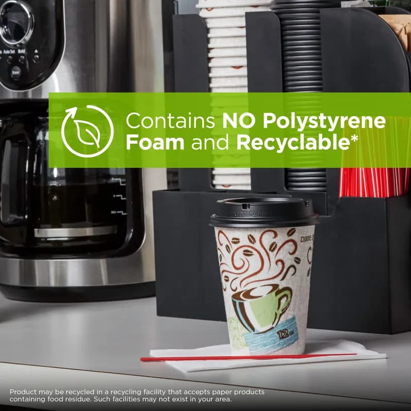 Dixie® Perfect Touch Hot Cup Insulated 8 OZ Double Wall Poly-Coated Paper White 1000/Case