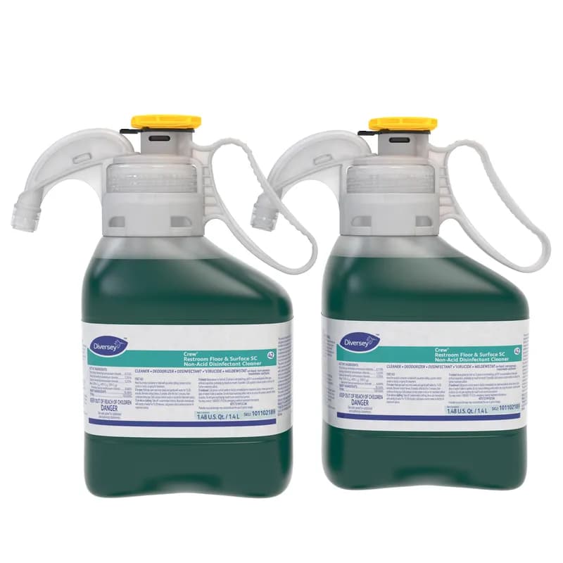 Crew® Fresh Scent Restroom Cleaner One-Step Disinfectant Deodorizer 1.4 L Neutral Liquid Concentrate 2/Case