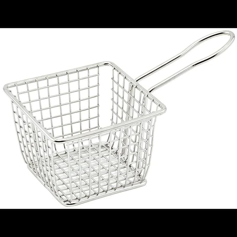 Fry Basket 4X4X3 IN 18/8 Stainless Steel Square Mini 1/Each