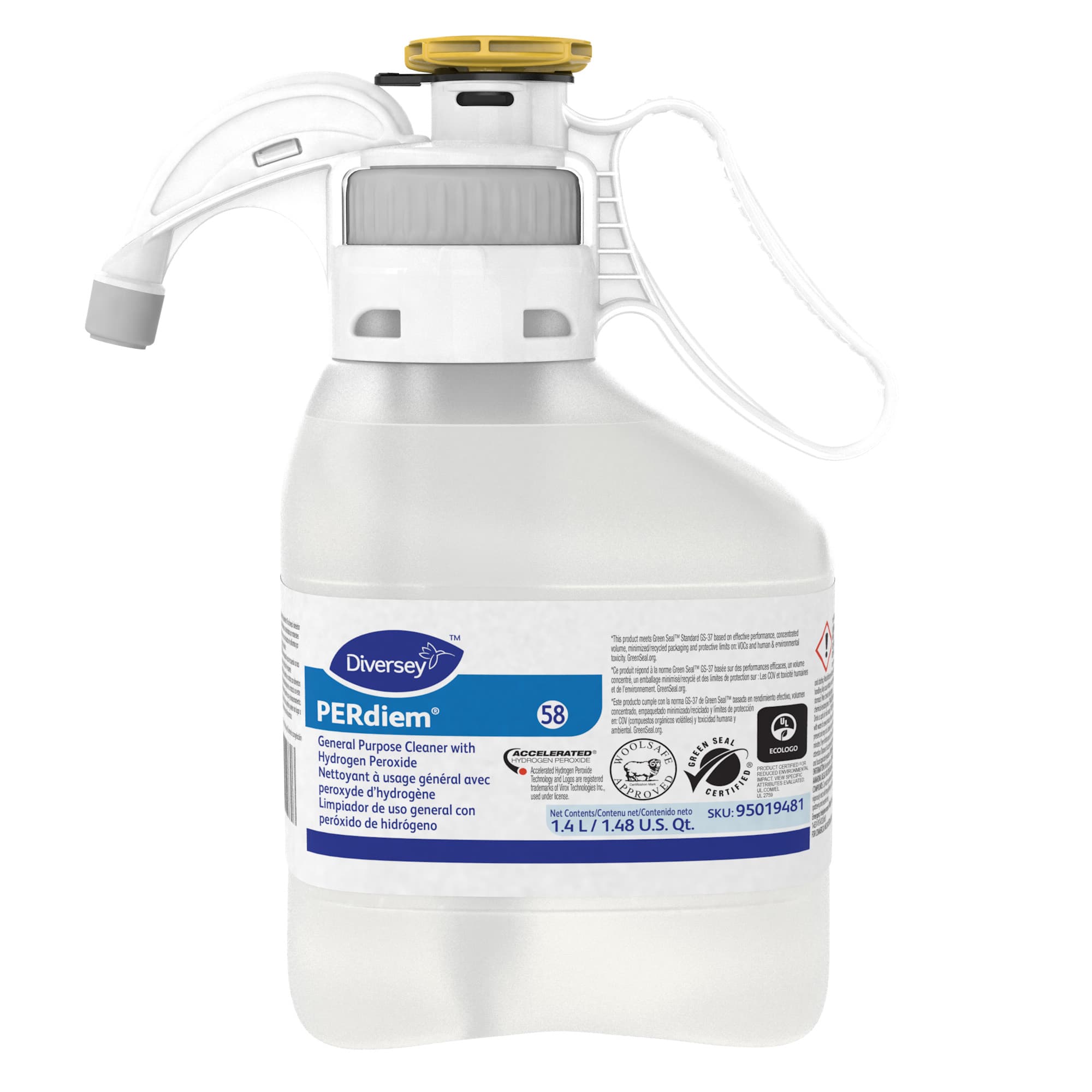 PERdiem® Odorless All Purpose Cleaner 1.4 L Multi Surface Heavy Duty Liquid Concentrate Peroxide Kosher 2/Case