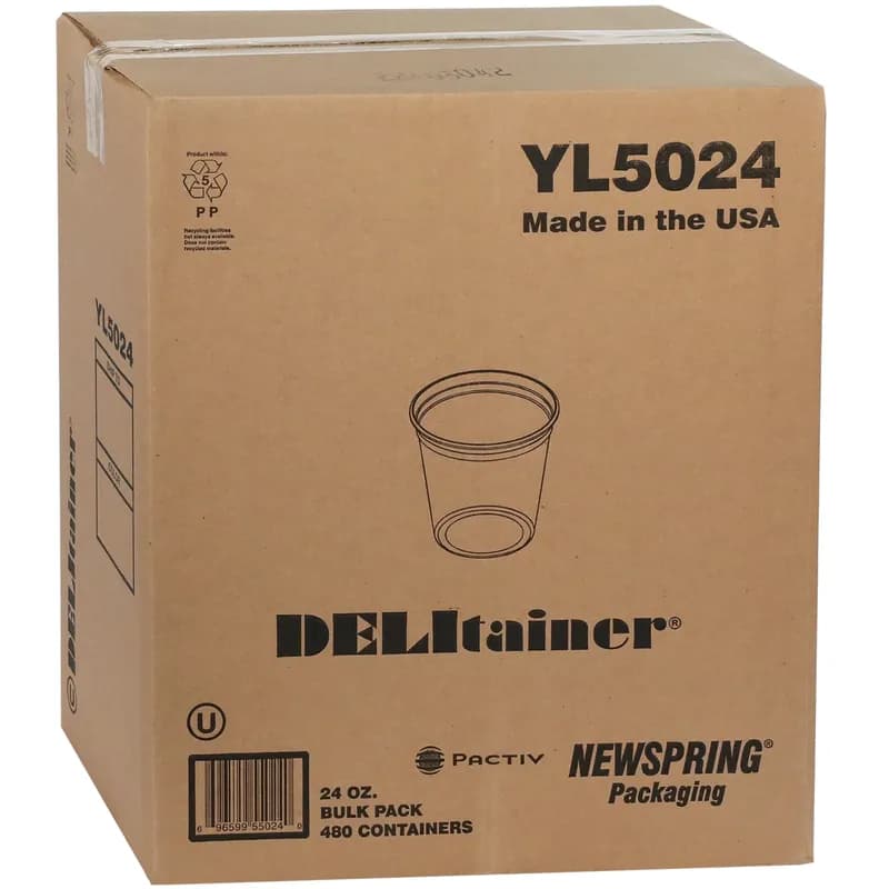 Deli Container Base 24 OZ PP Clear Round 480/Case