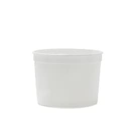 Bucket & Tub Base 128-136 OZ PET White Round 100/Case