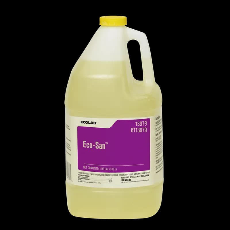 Eco-San Dishmachine Sanitizer 1 GAL Low Temperature Liquid 4/Case