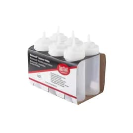 Bottle Squeeze 16 OZ PE Clear Wide Mouth 6/Pack